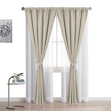 Cargar imagen en el visor de la galería, Juego De Cortinas En Tela Enila 2 Paños Dobles - Varios Tamaños
