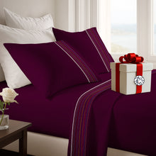 Cargar imagen en el visor de la galería, Juego de Sábanas Multiaguja - 2 Plazas Liso + REGALO