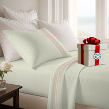 Cargar imagen en el visor de la galería, Juego de Sábanas Multiaguja - 1 Plaza Liso + REGALO