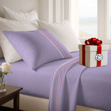 Cargar imagen en el visor de la galería, Juego de Sábanas Multiaguja - 1 Plaza Liso + REGALO