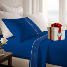 Cargar imagen en el visor de la galería, Juego de Sábanas Multiaguja - 1 Plaza Liso + REGALO