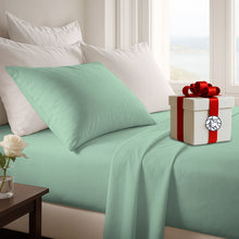 Cargar imagen en el visor de la galería, Juego de Sábanas - 1 Plaza y Media Liso + REGALO - VARIOS COLORES