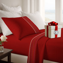 Cargar imagen en el visor de la galería, Juego de Sábanas Multiaguja - 1 Plaza y Media Liso + REGALO