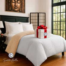 Cargar imagen en el visor de la galería, 2 Plazas Acolchado CORDERITO + Sabanas + Fundas Almohadas + REGALO Combo