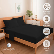 Cargar imagen en el visor de la galería, Juego de Sábanas - Queen Liso + REGALO - VARIOS COLORES