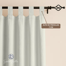 Cargar imagen en el visor de la galería, Juego De 2 Cortinas En Tela Panama con Presillas - Varios Tamaños