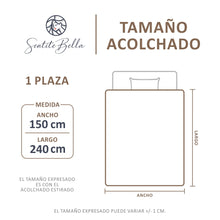 Cargar imagen en el visor de la galería, 1 Plaza Acolchado CORDERITO + Sabanas + Fundas Almohadas + REGALO Combo