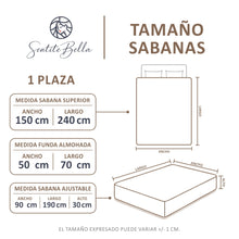 Cargar imagen en el visor de la galería, Juego de Sábanas Multiaguja - 1 Plaza Liso + REGALO