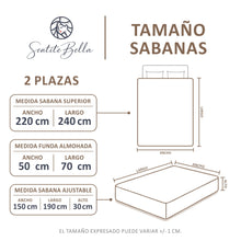 Cargar imagen en el visor de la galería, Juego de Sábanas - 2 Plazas Liso + REGALO - VARIOS COLORES