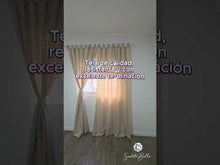 Cargar y reproducir el video en el visor de la galería, Juego De 2 Cortinas En Tela Panama con Presillas - Varios Tamaños