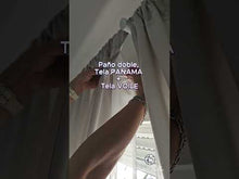 Cargar y reproducir el video en el visor de la galería, Juego De Cortinas En Tela Enila 2 Paños Dobles - Varios Tamaños