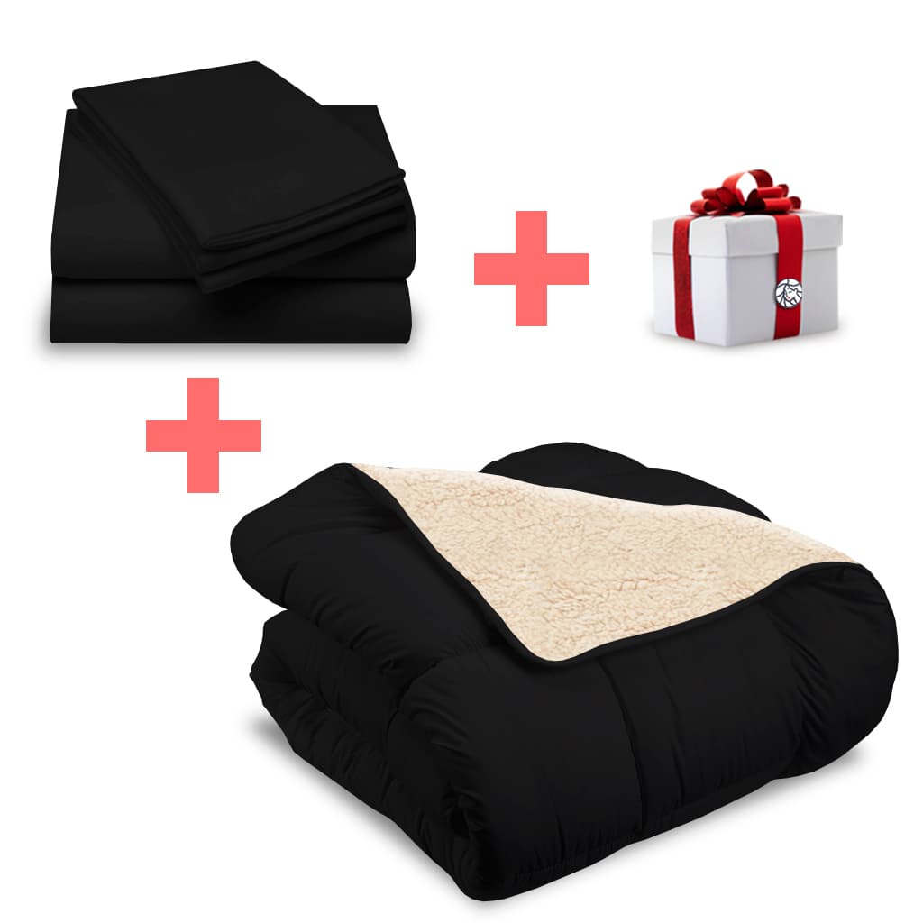 2 Plazas Acolchado CORDERITO Sabanas Fundas Almohadas REGALO Combo