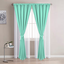 Cargar imagen en el visor de la galería, Juego De Cortinas En Tela Enila 2 Paños Dobles - Varios Tamaños - SentiteBella.uy