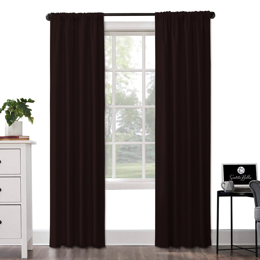 Juego De 2 Cortinas En Tela Panama - Varios Tamaños