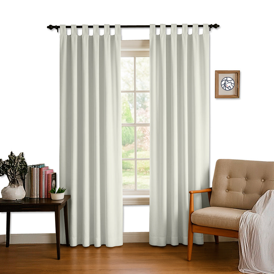 Juego De 2 Cortinas En Tela Panama con Presillas - Varios Tamaños