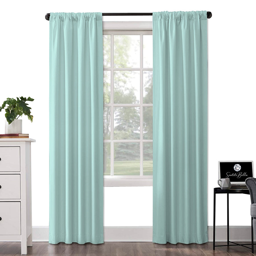 Juego De 2 Cortinas En Tela Panama - Varios Tamaños