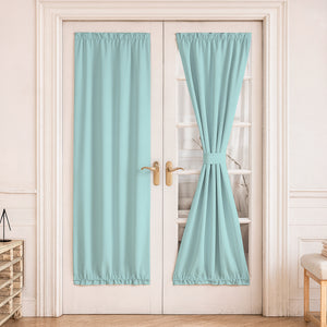 Juego Cortinas para Puerta Francesa en Tela Panama - Varios Tamaños