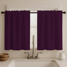Cargar imagen en el visor de la galería, Juego Cortinas de Cocina Tela Panama 145x100 cm - Varios Colores
