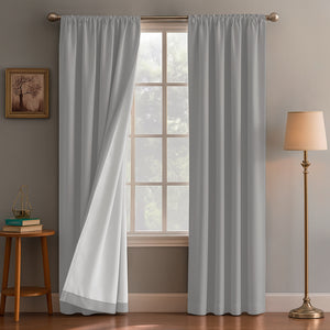 Juego De 2 Cortinas Blackout - Varios Tamaños