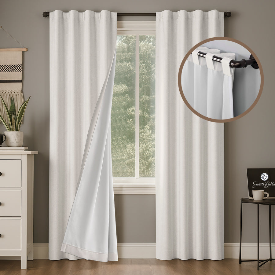 Juego De 2 Cortinas Blackout CON PRESILLAS OCULTAS