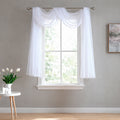 Set x 2 Cortina Cenefa de Voile Traslúcido para Ventana, Dormitorio o Decoracion Fiestas y Eventos