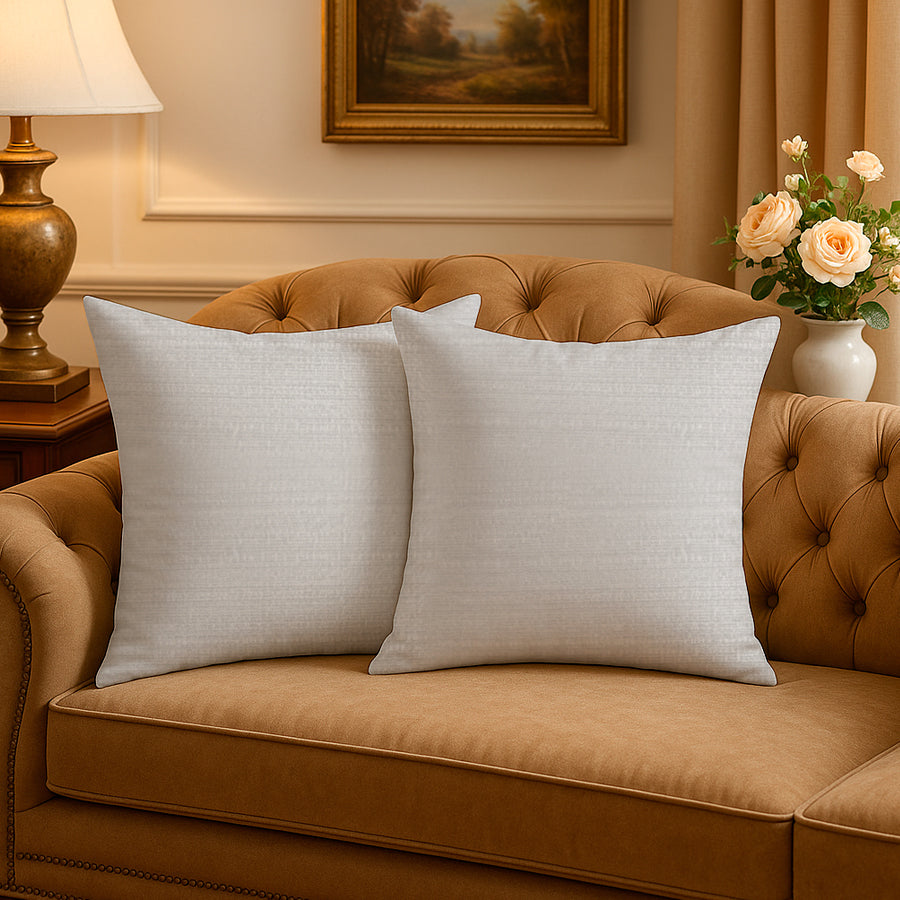 Set x 2 Funda para Almohadon Tela Rustica 40x40 cm