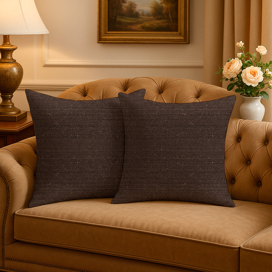 Set x 2 Funda para Almohadon Tela Rustica 50x50 cm