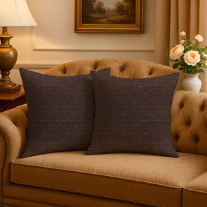 Set x 2 Funda para Almohadon Tela Rustica 50x50 cm