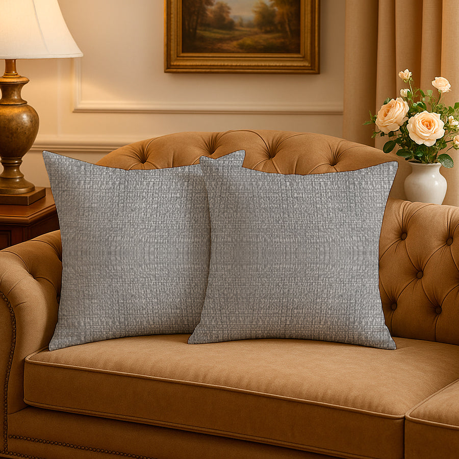 Set x 2 Funda para Almohadon Tela Rustica 50x50 cm