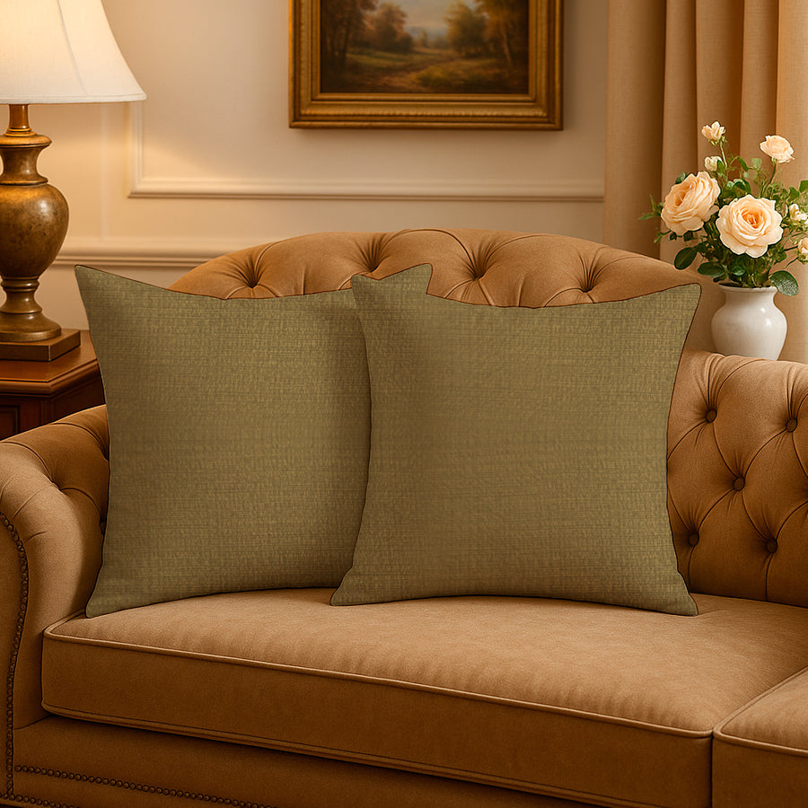 Set x 2 Funda para Almohadon Tela Rustica 60x60 cm