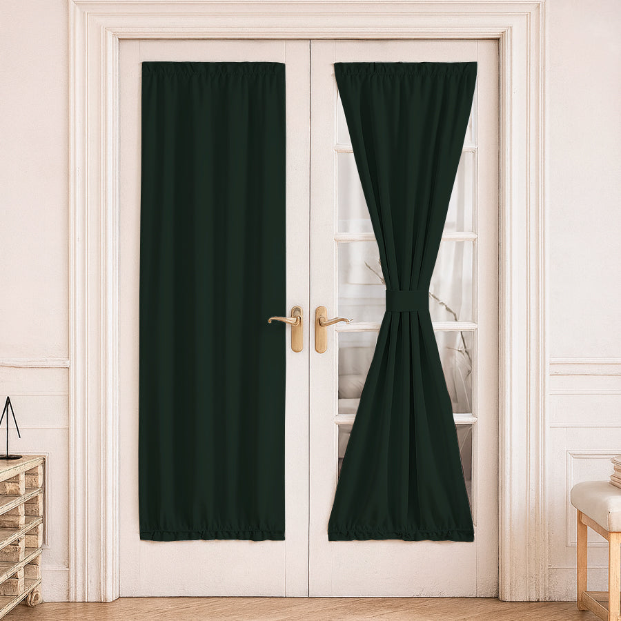 Juego Cortinas para Puerta Francesa en Tela Panama - Varios Tamaños