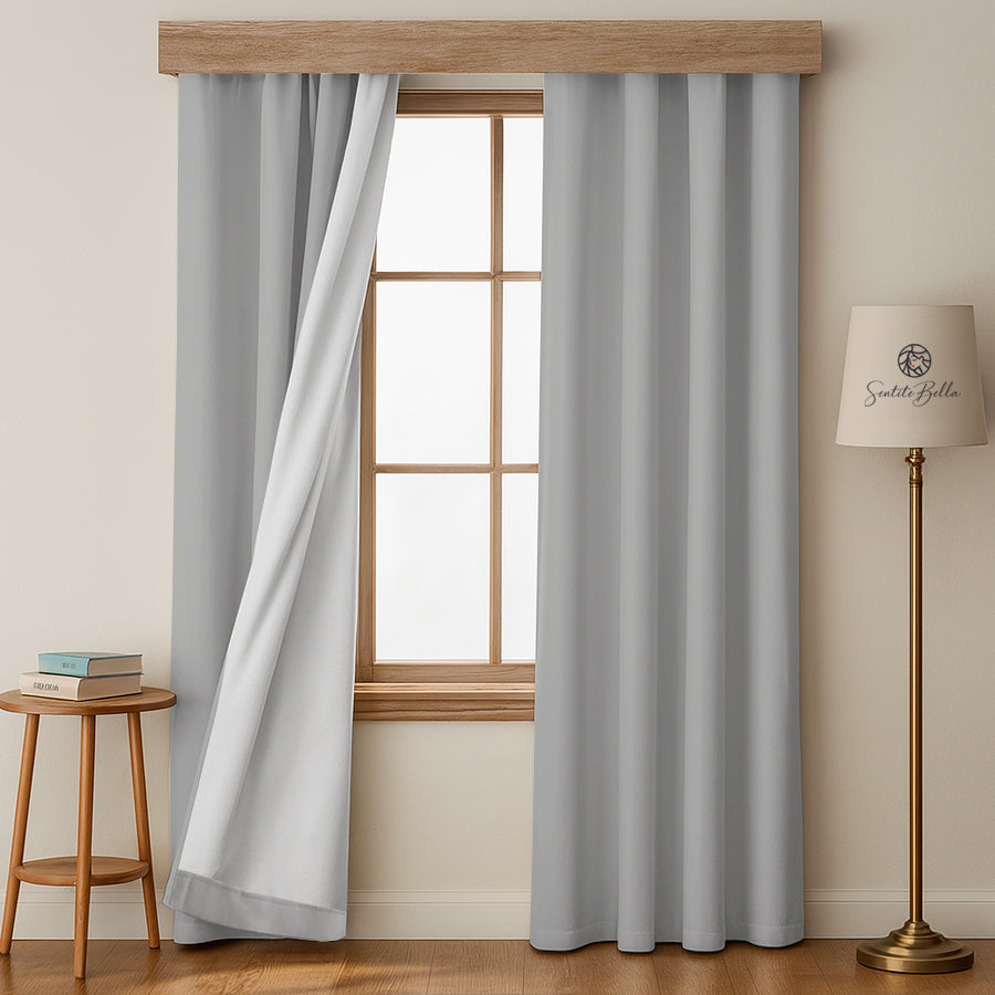 Juego De 2 Cortinas Blackout para RIEL - Varios Tamaños