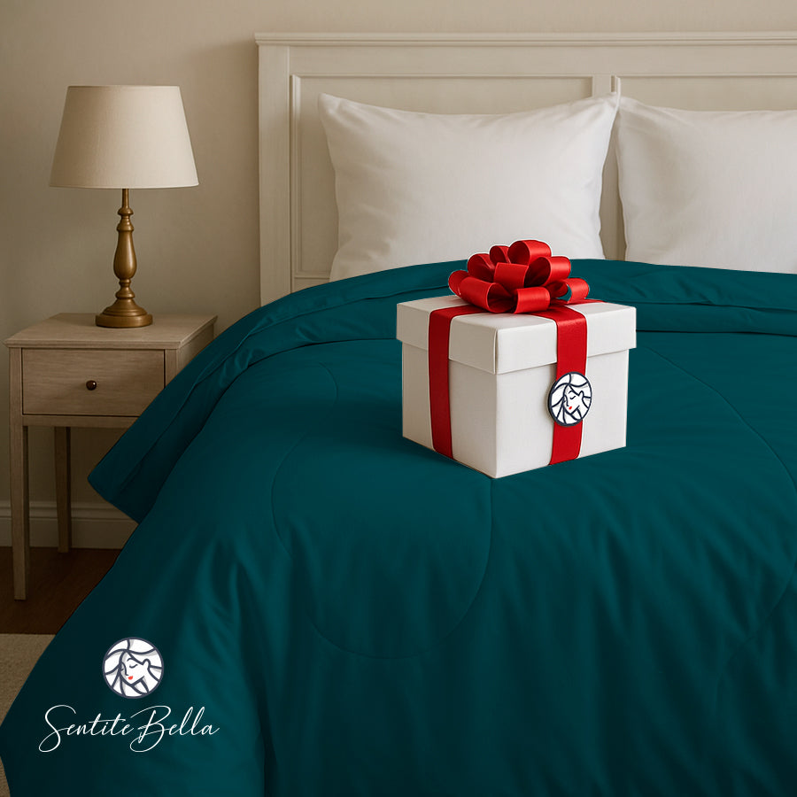 1 Plaza Acolchado + Sabanas + Fundas Almohadas + REGALO Combo