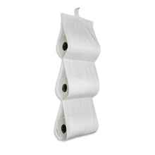 Cargar imagen en el visor de la galería, Porta Rollo Papel Higienico Baño Triple de Tela Broderie
