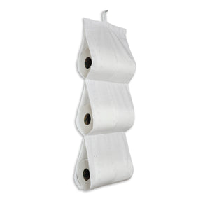 Porta Rollo Papel Higienico Baño Triple de Tela Broderie