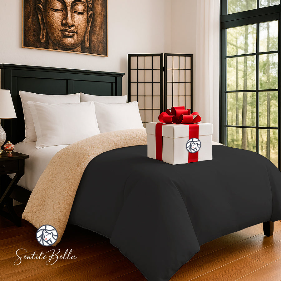 1 Plaza Acolchado CORDERITO + Sabanas + Fundas Almohadas + REGALO Combo