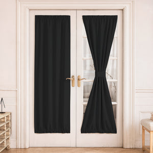 Juego Cortinas para Puerta Francesa en Tela Panama - Varios Tamaños