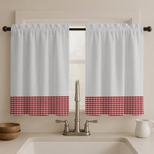 Cargar imagen en el visor de la galería, Juego Cortinas de Cocina Tela Panama Cuadrille 145x100 cm - Varios Colores
