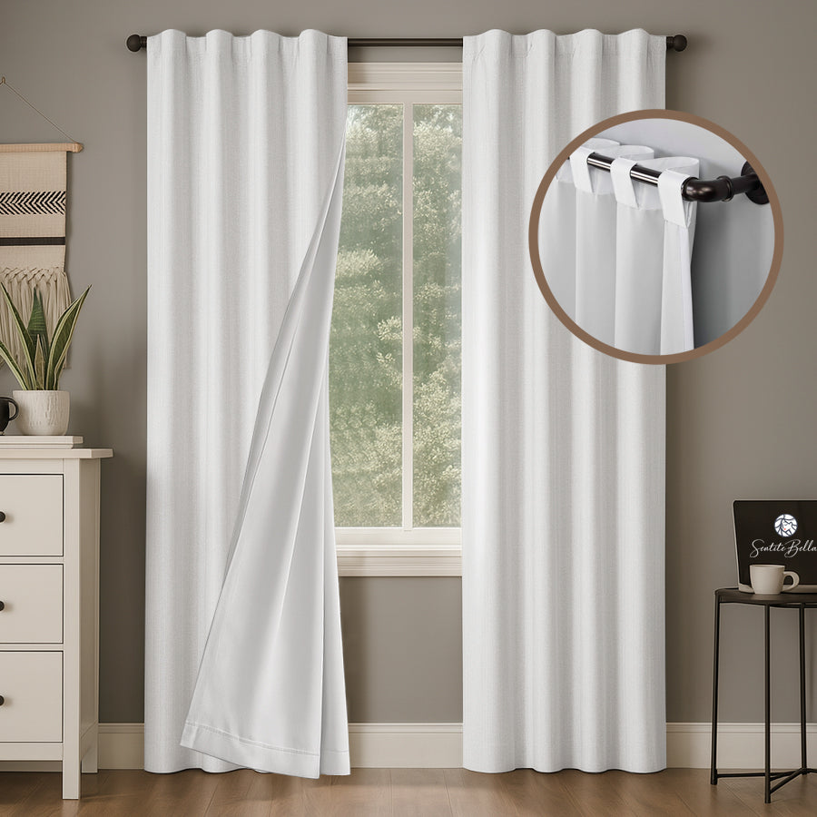 Juego De 2 Cortinas Blackout CON PRESILLAS OCULTAS