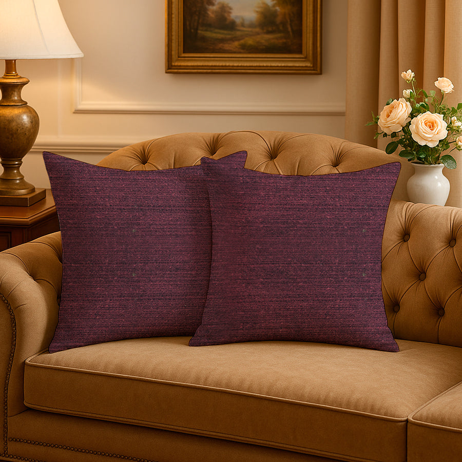 Set x 2 Funda para Almohadon Tela Rustica 60x60 cm