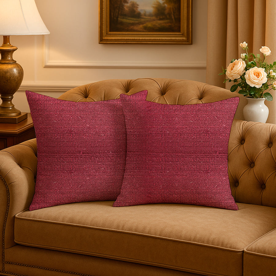 Set x 2 Funda para Almohadon Tela Rustica 60x60 cm