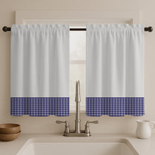 Cargar imagen en el visor de la galería, Juego Cortinas de Cocina Tela Panama Cuadrille 145x100 cm - Varios Colores
