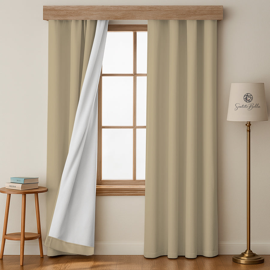 Juego De 2 Cortinas Blackout para RIEL - Varios Tamaños