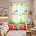Juego De 2 Cortinas Disney En Tela Voile Bual 150x210 / Diseño Winnie Pooh