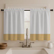 Cargar imagen en el visor de la galería, Juego Cortinas de Cocina Tela Panama Cuadrille 145x100 cm - Varios Colores
