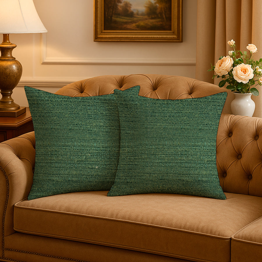 Set x 2 Funda para Almohadon Tela Rustica 60x60 cm