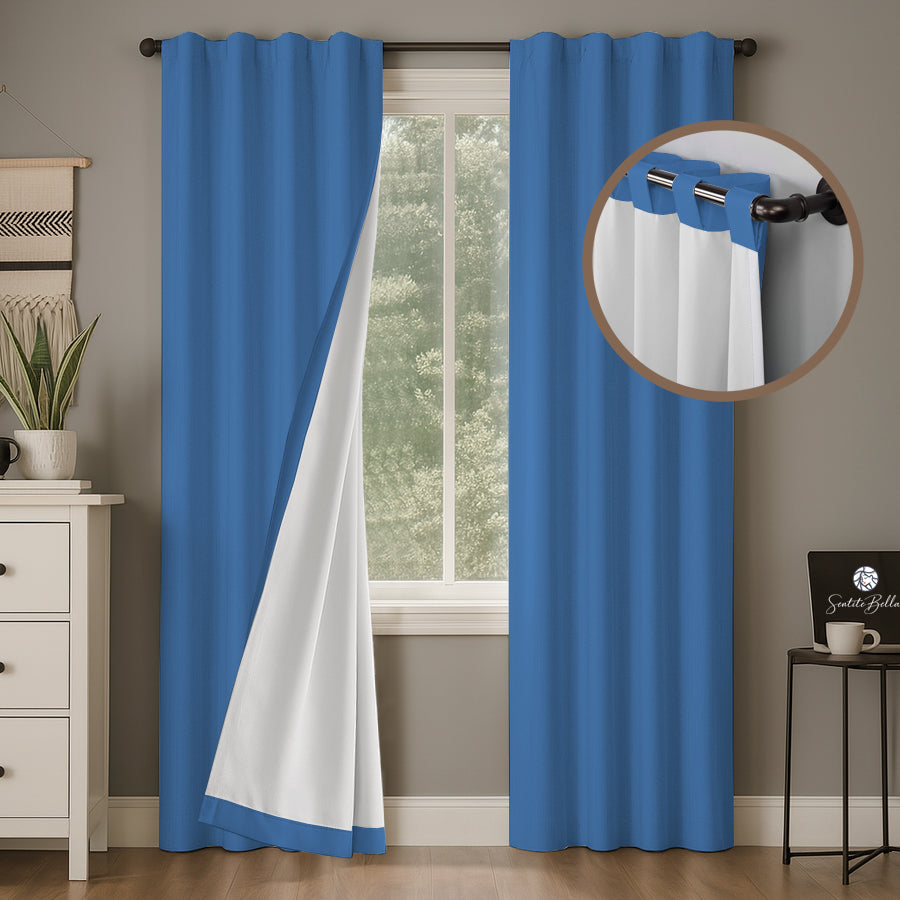 Juego De 2 Cortinas Blackout CON PRESILLAS OCULTAS