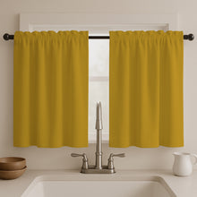 Cargar imagen en el visor de la galería, Juego Cortinas de Cocina Tela Panama 145x100 cm - Varios Colores
