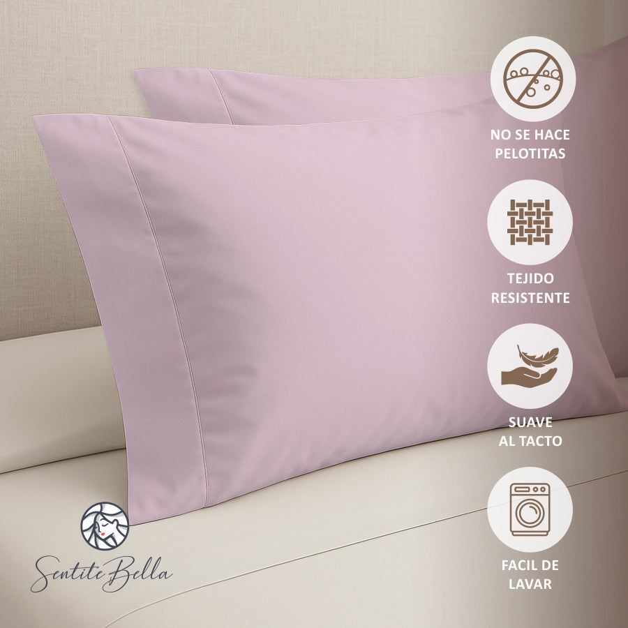 Set x 2 Fundas para Almohada - 50x70 cm Liso