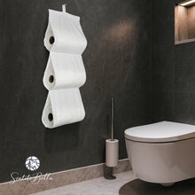 Cargar imagen en el visor de la galería, Porta Rollo Papel Higienico Baño Triple de Tela Broderie
